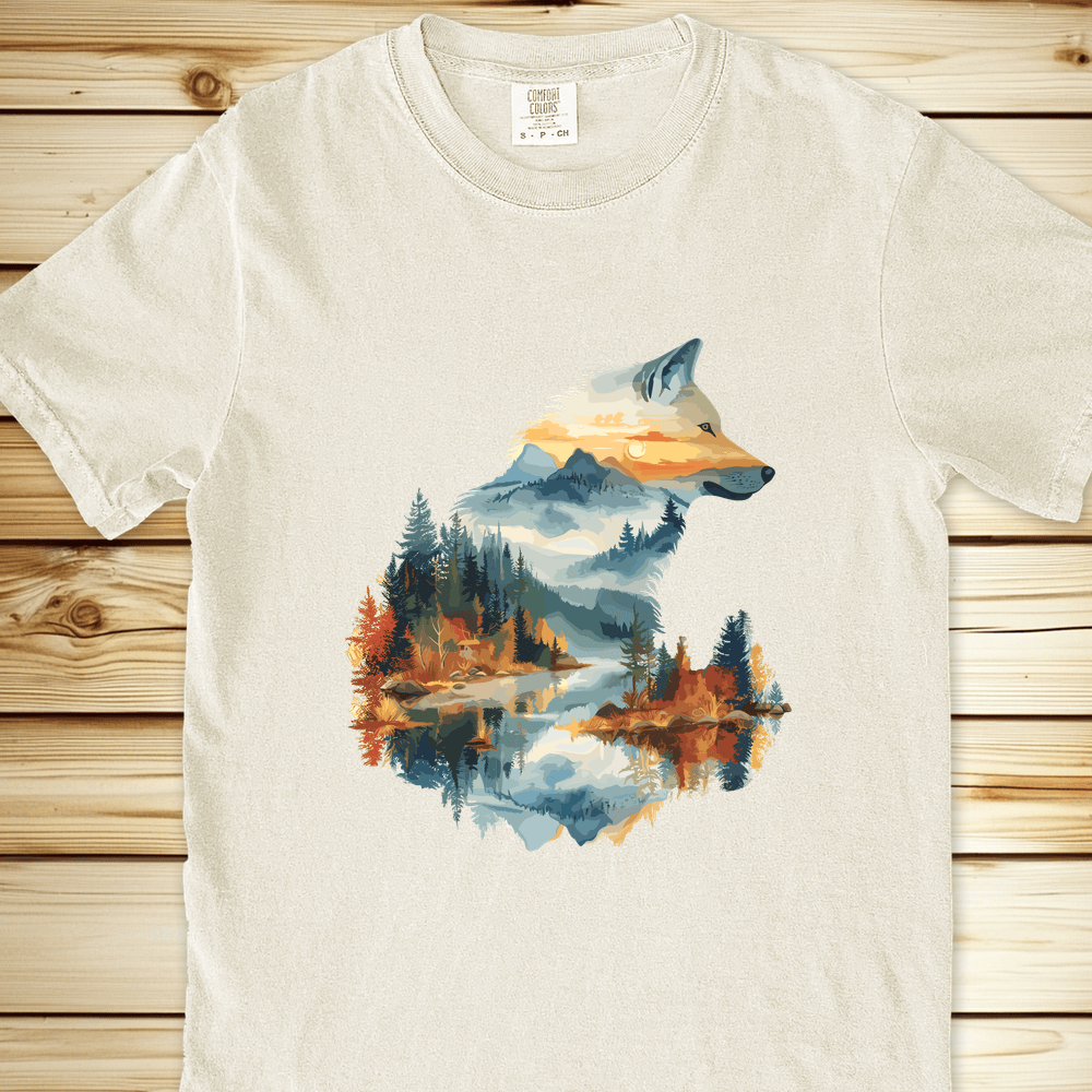 2261 Wolf In The Woods Relaxed Fit Tee - Ivory