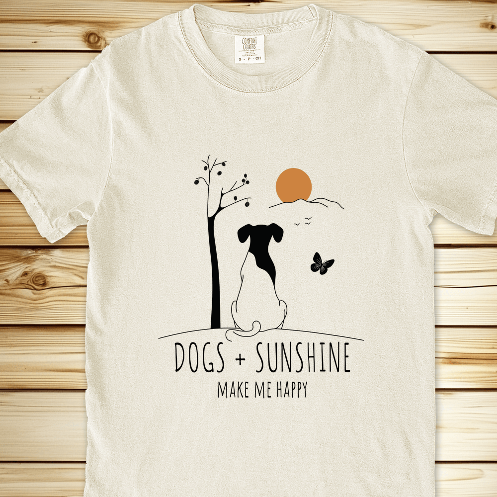 Dogs And Sunshine Relaxed Fit Tee - Ivory