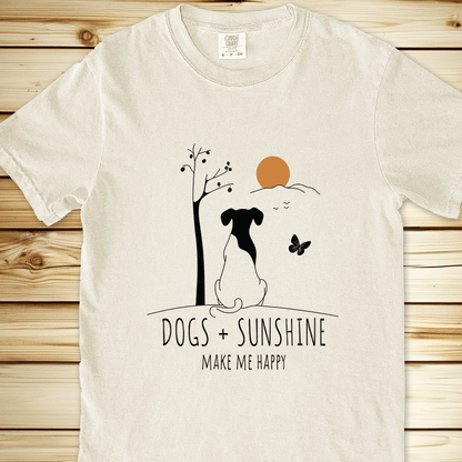 Dogs And Sunshine Relaxed Fit Tee - Ivory
