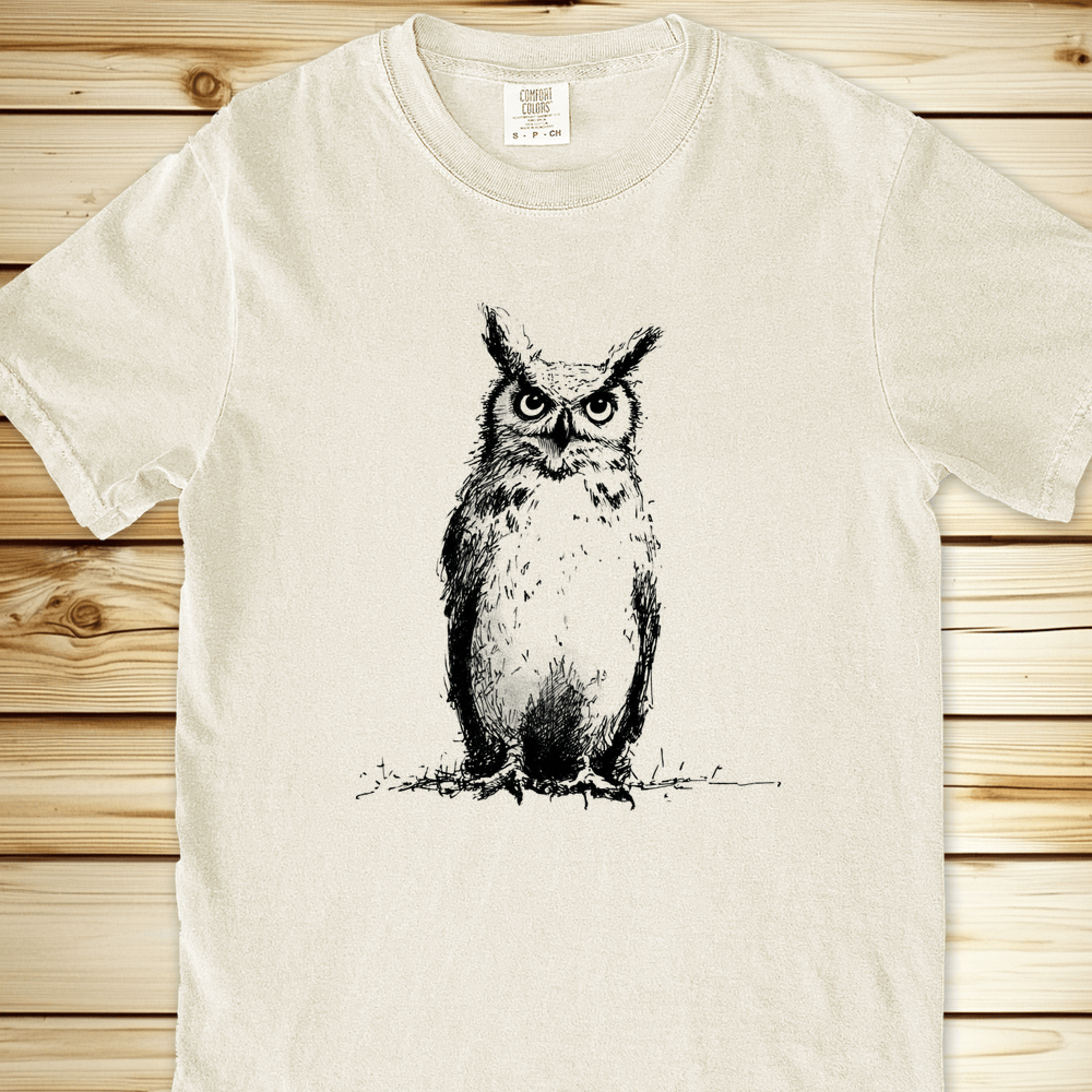 2277 Brooding Owl Relaxed Fit Tee - Ivory