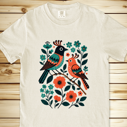 2276 Birds In Bramble - Ivory