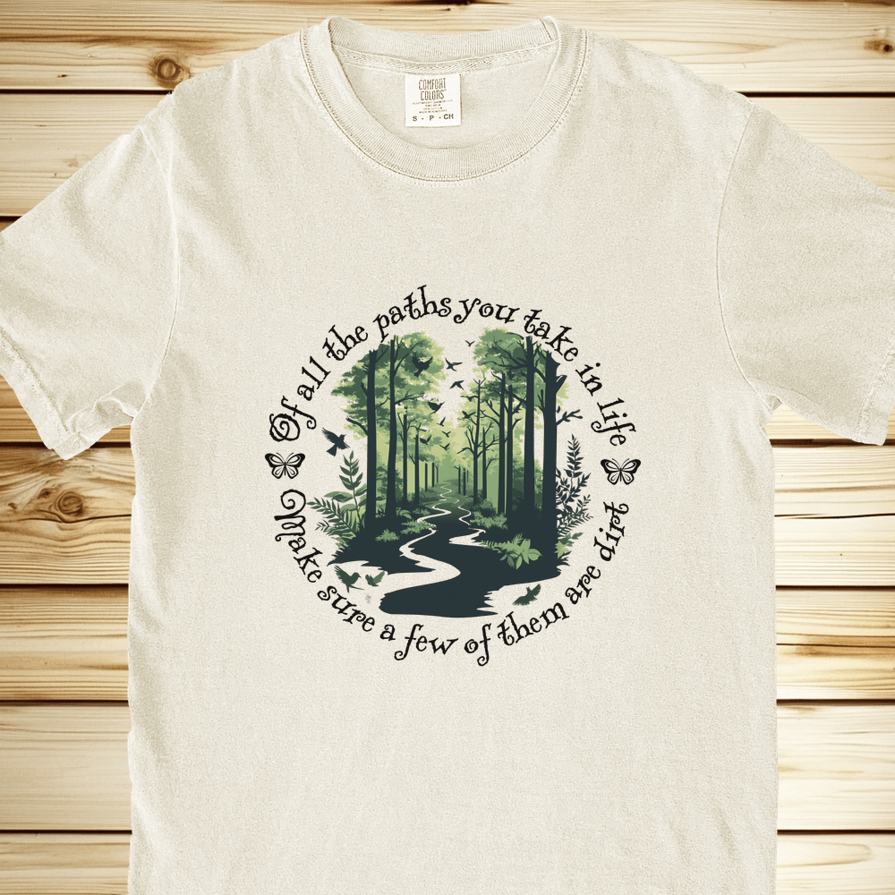 Scenic Dirt Path Relaxed Fit Tee - Ivory