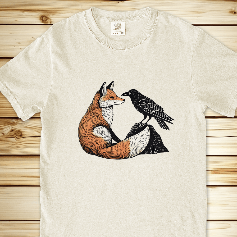 1791 Fox And Crow Relaxed Fit Tee - Ivory