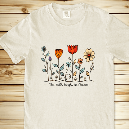 Painted Sunflowers Relaxed Fit Tee - Ivory