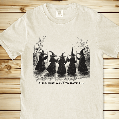 1647 Girls Just Want To Have Fun Relaxed Fit Tshirt - Ivory