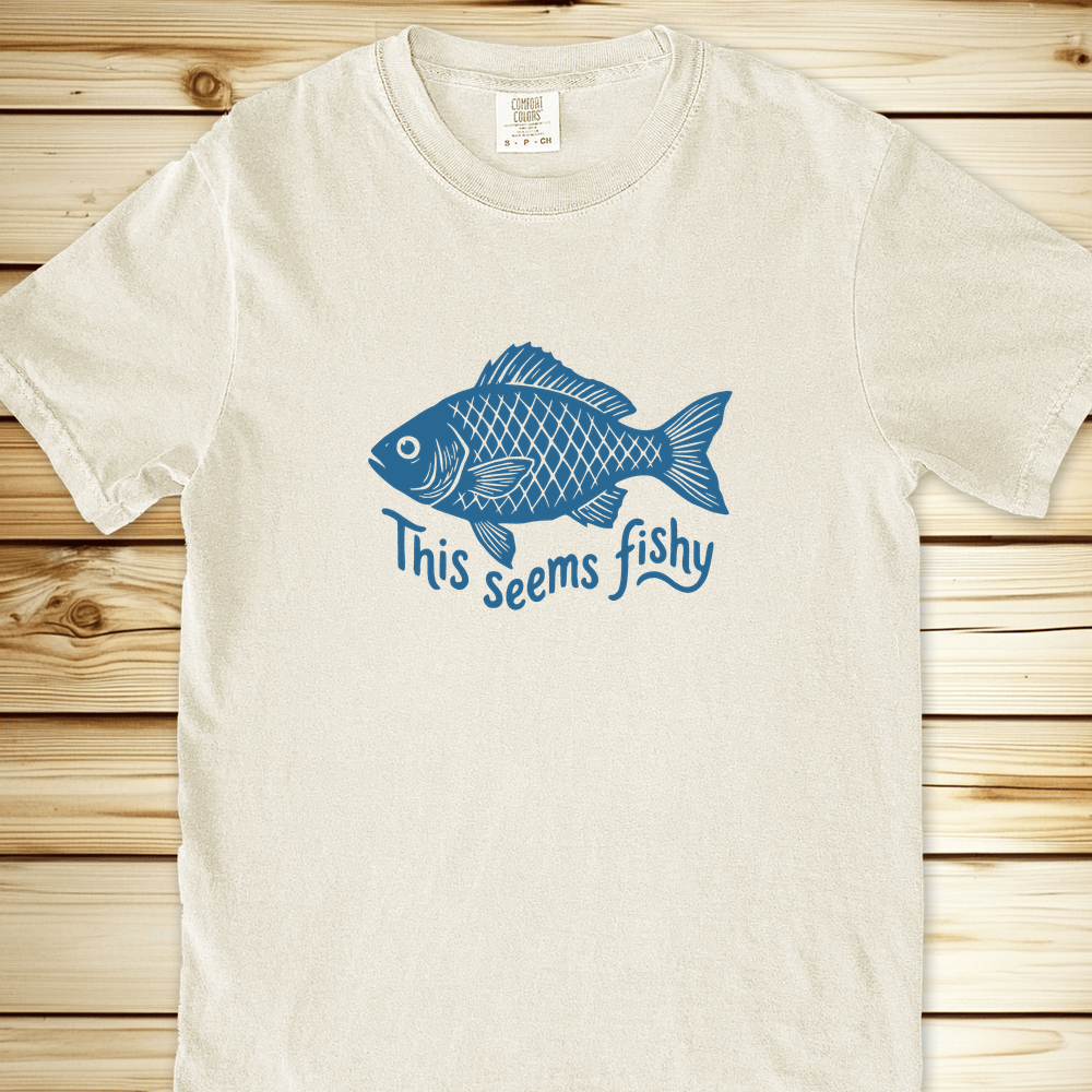 2312 This Seems Fishy Relaxed Fit Tee - Ivory