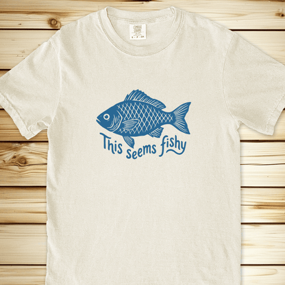 2312 This Seems Fishy Relaxed Fit Tee - Ivory