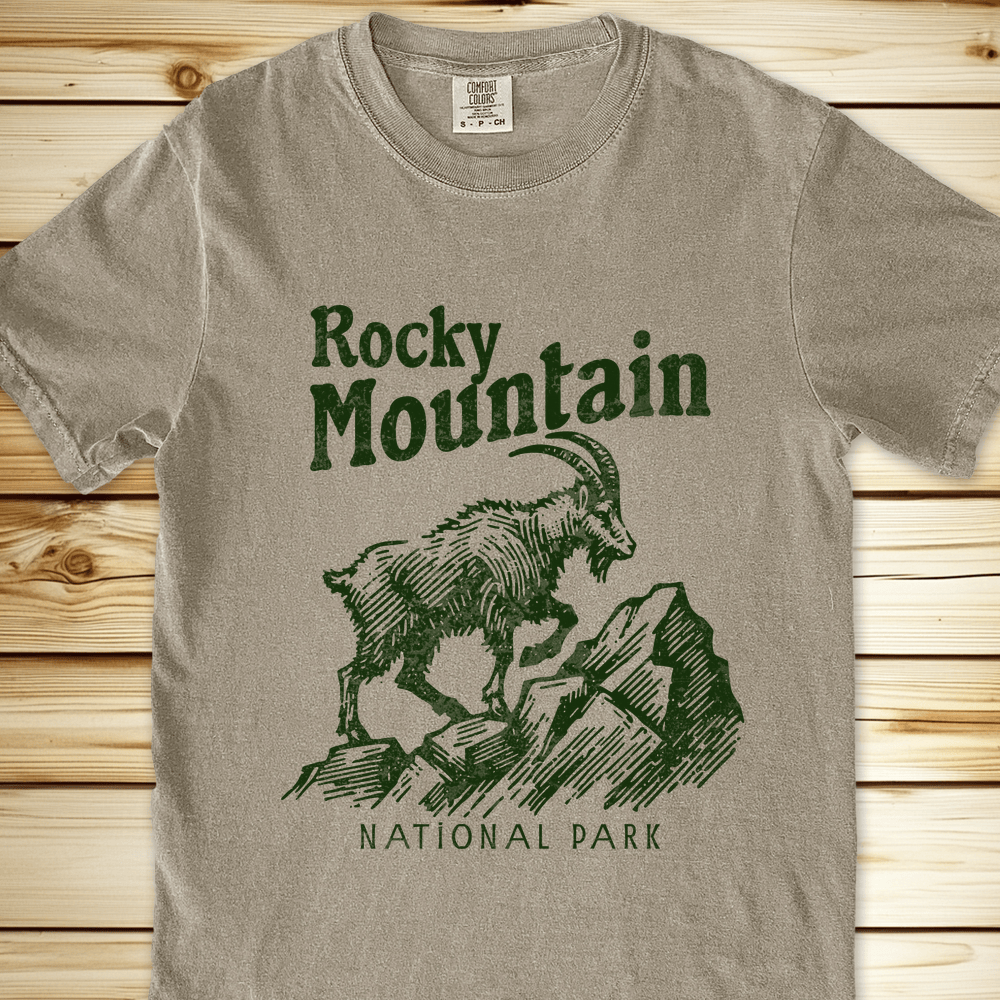 2256 Rocky Mountain National Park Relaxed Fit Tee - Khaki
