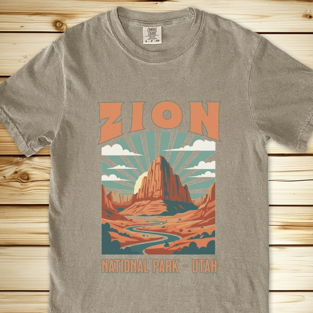 2257A Zion National Park Relaxed Fit Tee - Khaki