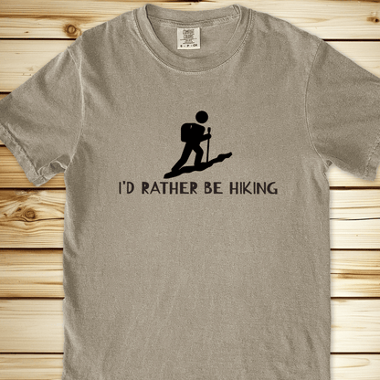 Id Rather Be Hiking Relaxed Fit Tee - Khaki