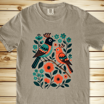 2276 Birds In Bramble - Khaki