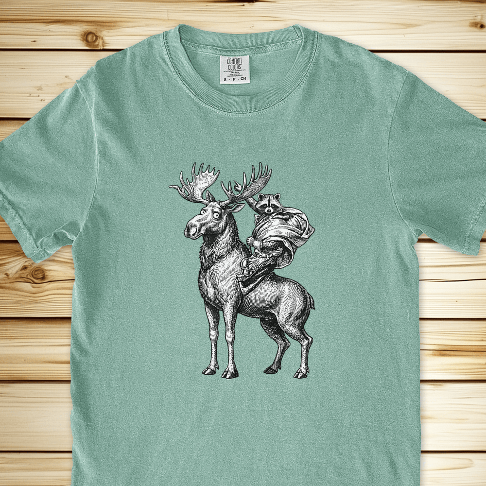2319 Raccoon Napoleon Complex Relaxed Fit Tee - Light Green