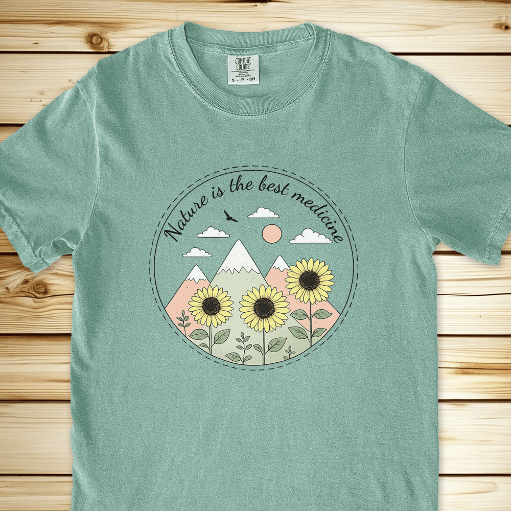 Nature The Best Medicine Final Relaxed Fit Tee - Light Green