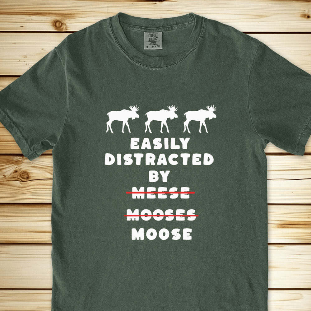 2273 Easily Distracted By Moose Relaxed Fit Tee - Moss