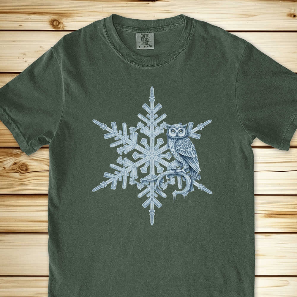 2282 Woodland Snowflake Relaxed Fit Tee - Moss