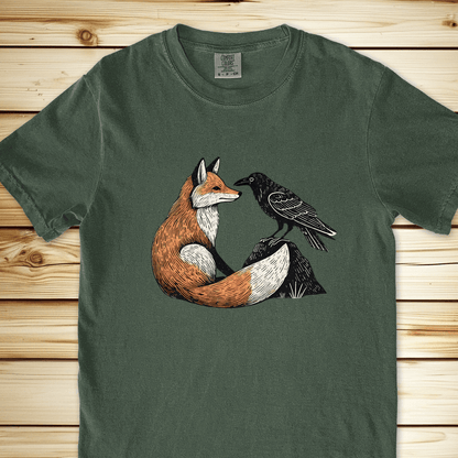 1791 Fox And Crow Relaxed Fit Tee - Moss