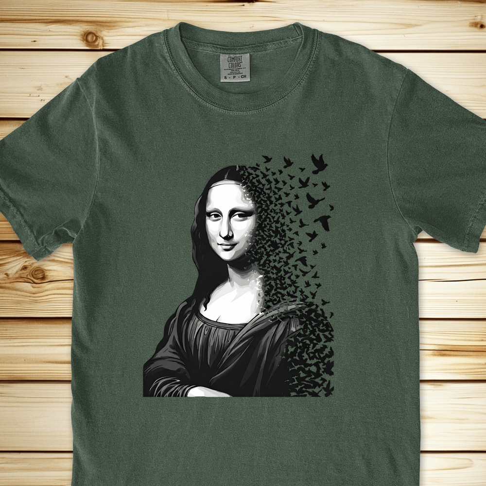 2311 Mona Lisa Smile Relaxed Fit Tee - Moss