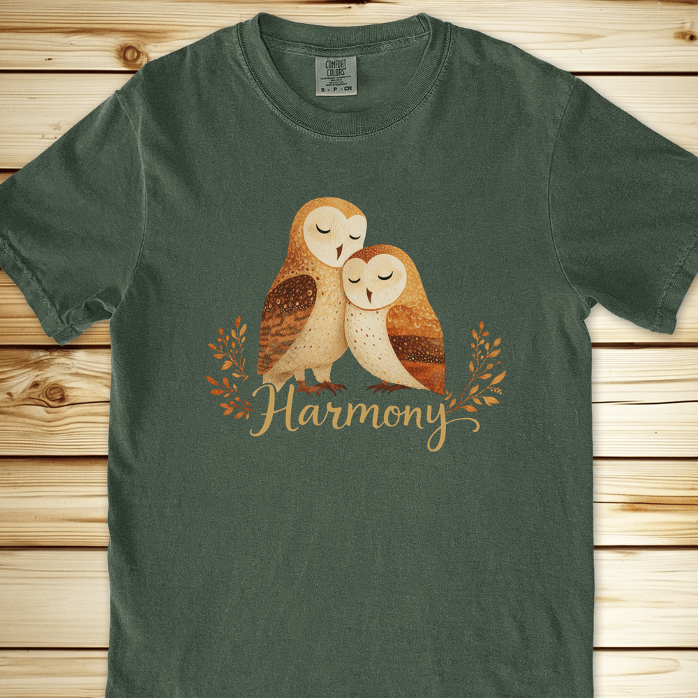 Owl Harmonya Relaxed Fit Tee - Moss