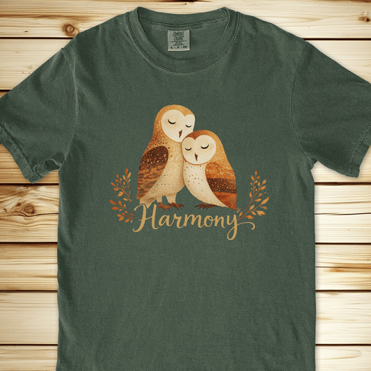 Owl Harmonya Relaxed Fit Tee - Moss