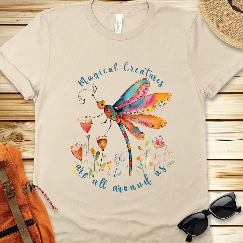 1935 Magical Dragonfly Tshirt - Natural