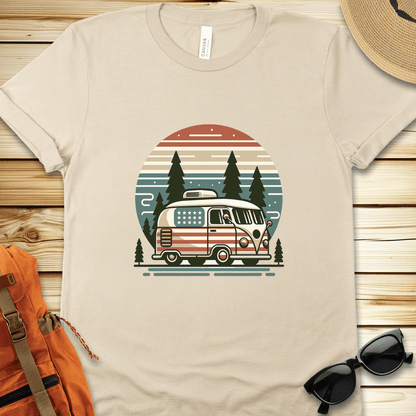 1259 Stars and Stripes Van Tshirt - Natural