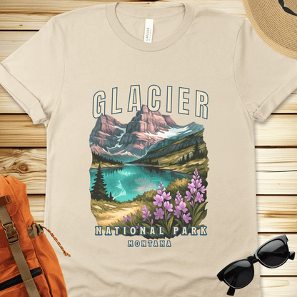 1448 Glacier National Park Tshirt - Natural