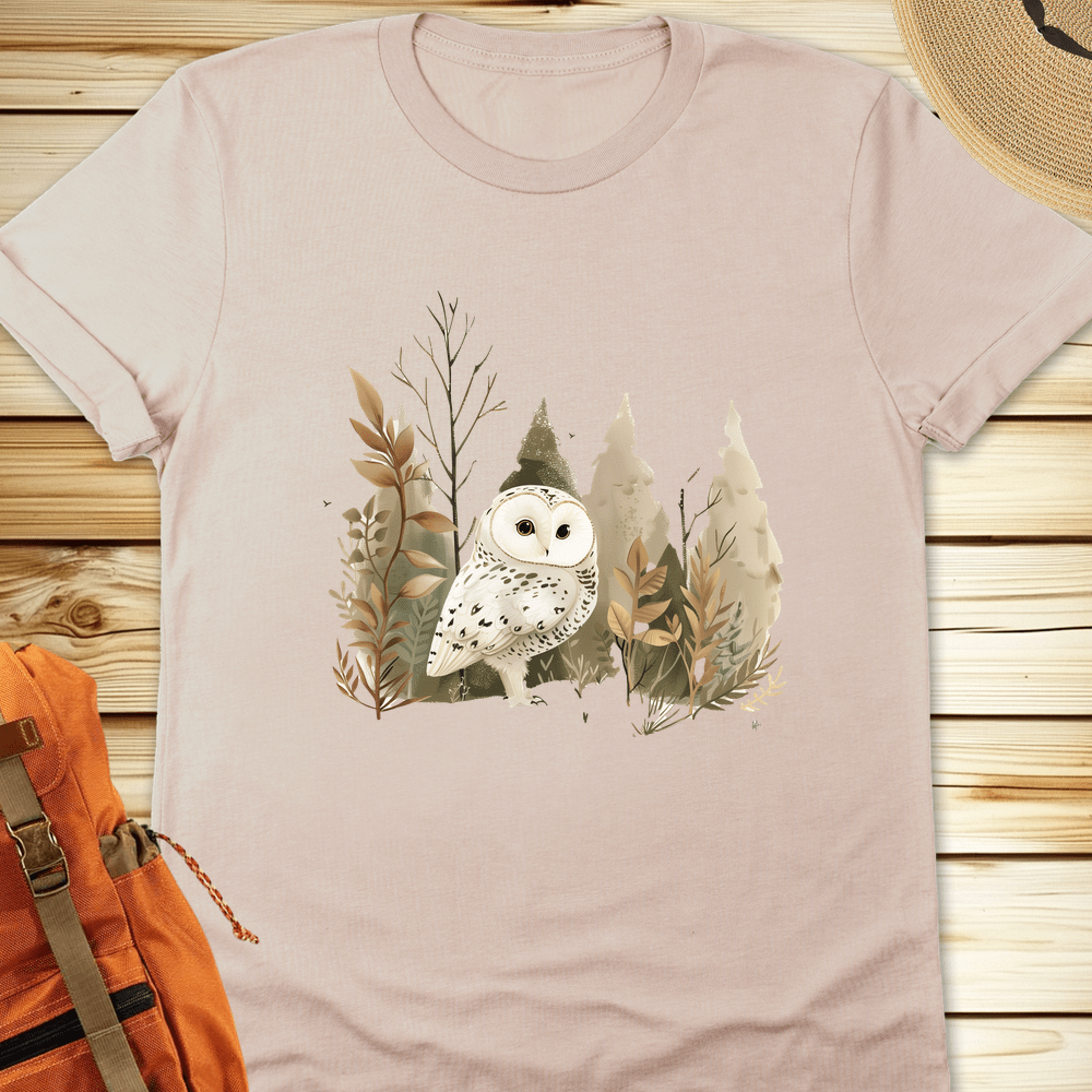 1200s Snowy Owl Tshirt - Natural