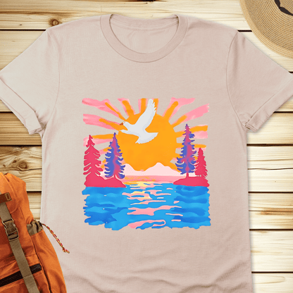 2011 Mountain Landscape Tshirt - Natural