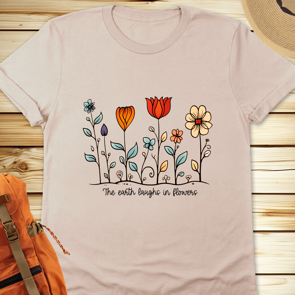 2064 Painted Sunflowers Tshirt - Natural