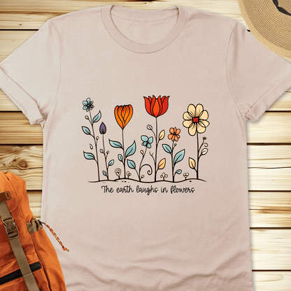 2064 Painted Sunflowers Tshirt - Natural