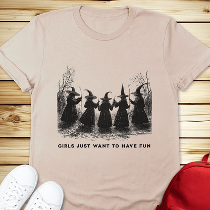Girls Just Want To Have Fun Tshirt - Natural