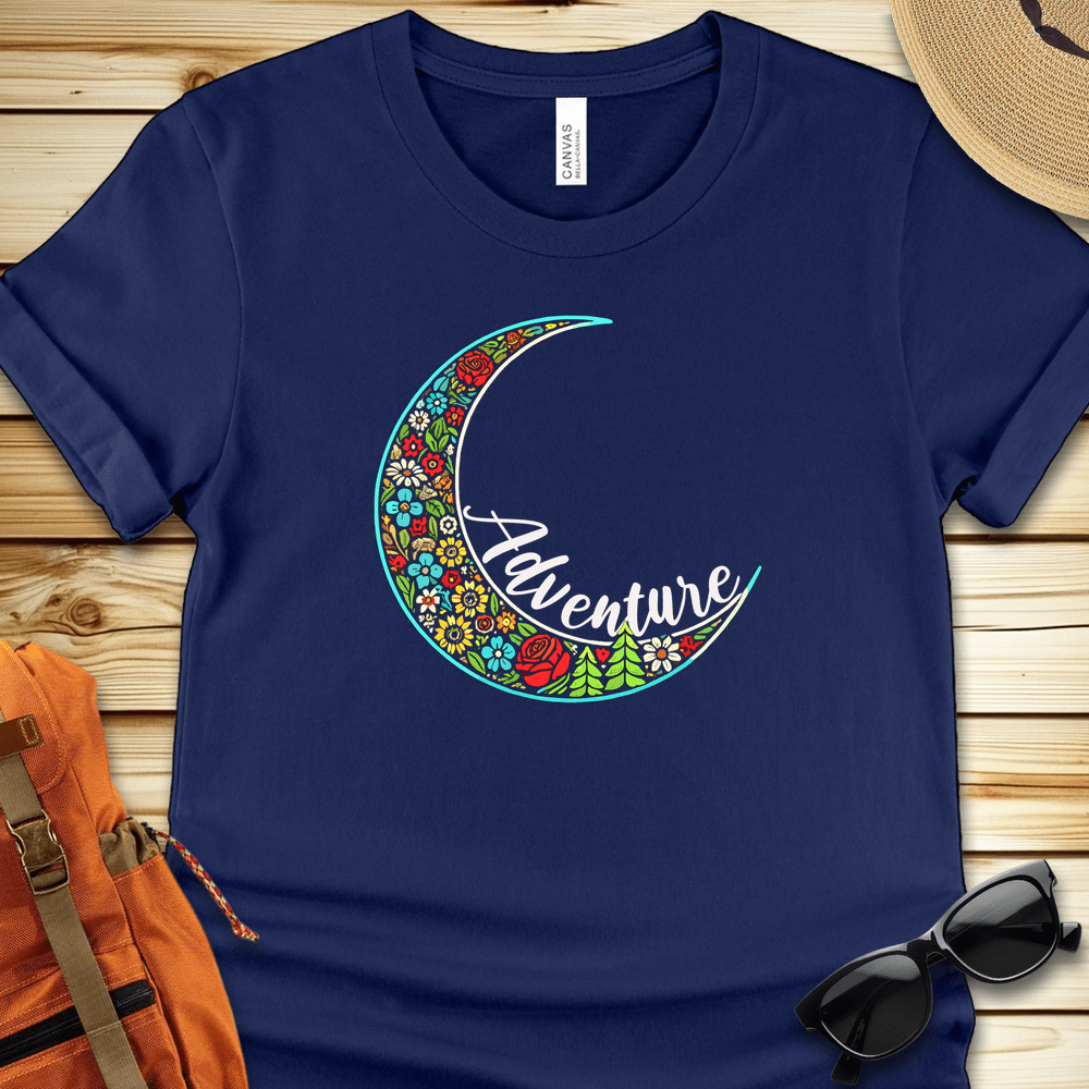 1474 Simple Adventure Moon Tshirt - Navy