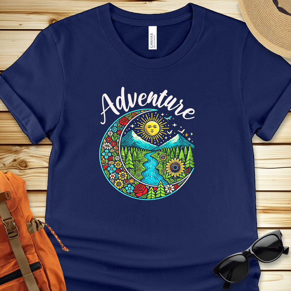 1435 Adventure Crescent Moon Tshirt - Navy