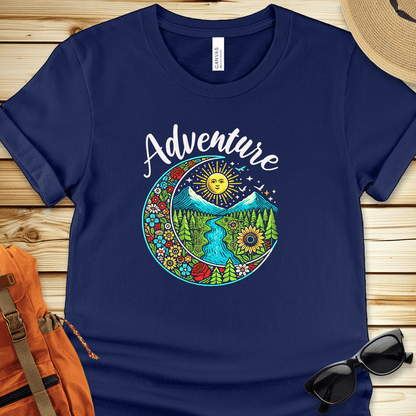 1435 Adventure Crescent Moon Tshirt - Navy