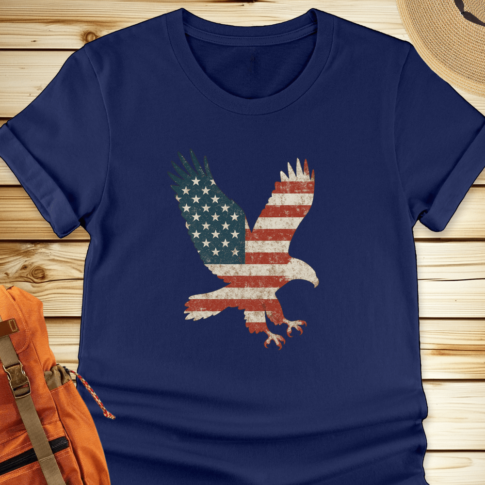 1999 American Flag Eagle Tshirt - Navy
