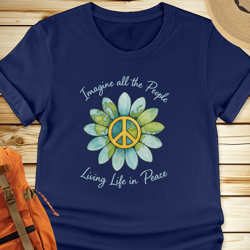 2058 Imagine All The People Tshirt - Navy