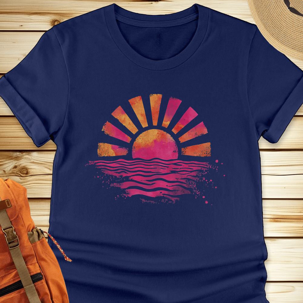 2072 Sunset Splash Tshirt - Navy