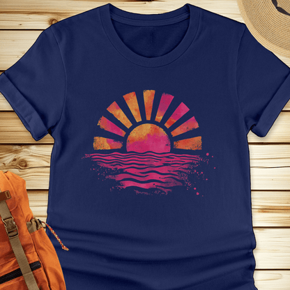 2072 Sunset Splash Tshirt - Navy