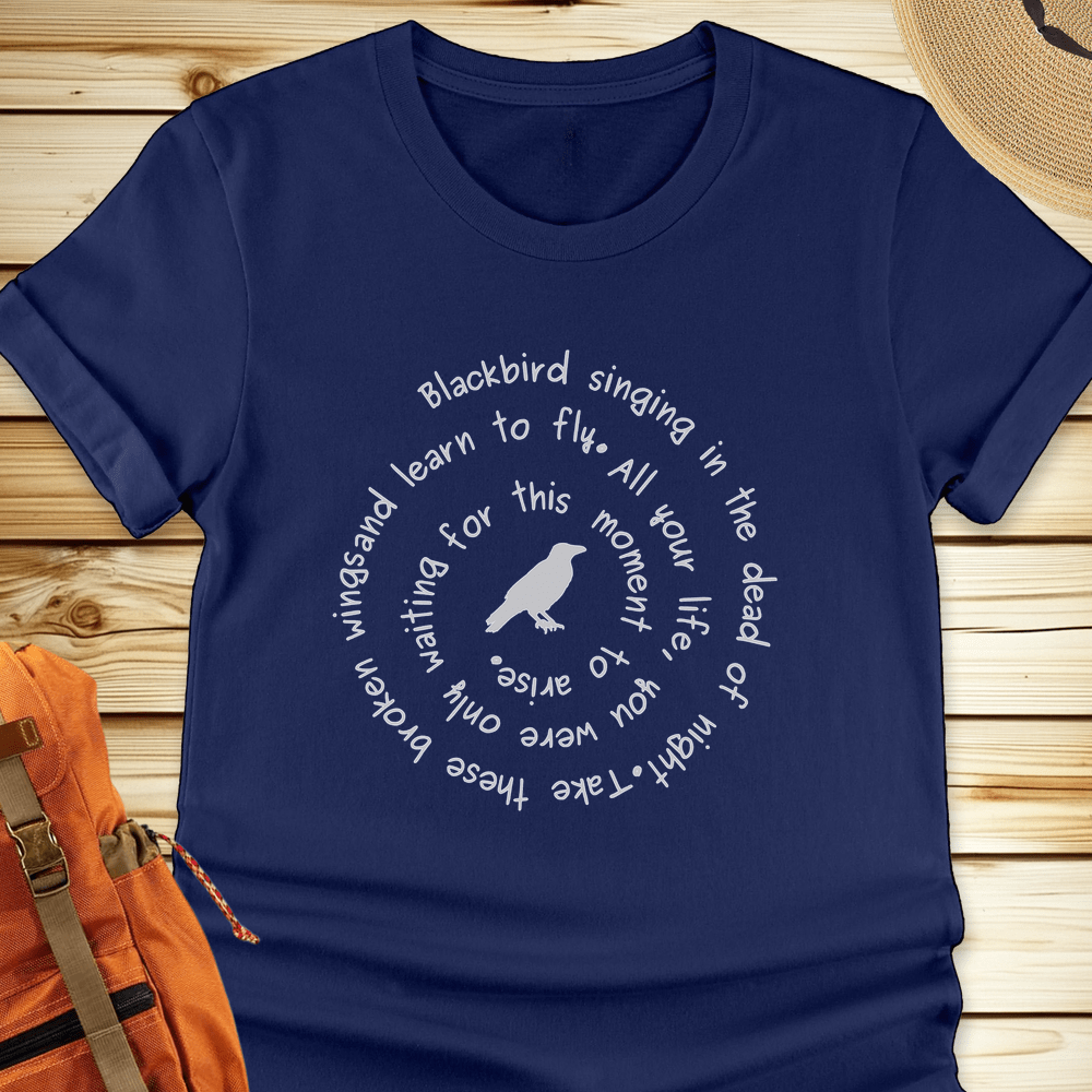 2080 Blackbird Singing Tshirt - Navy