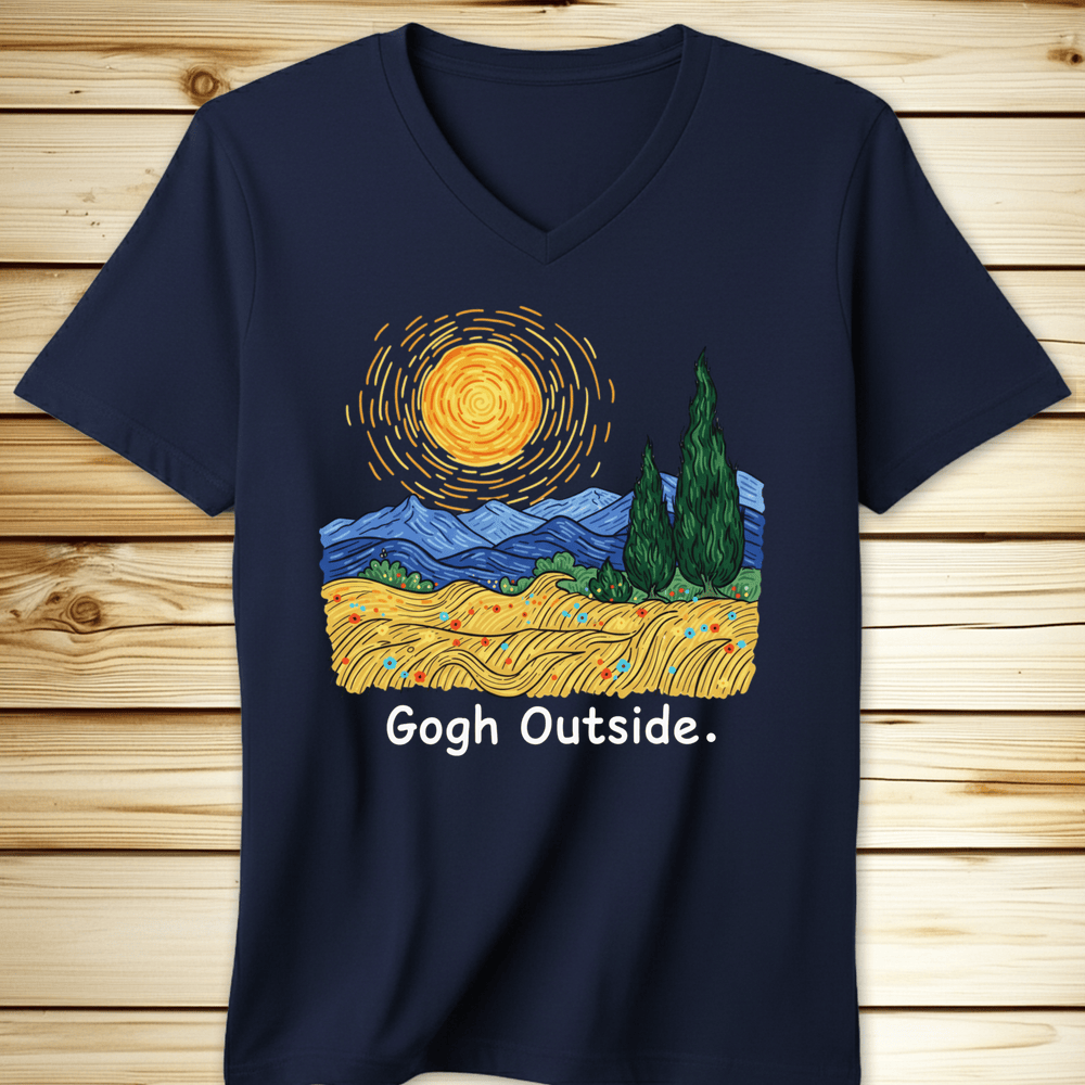 Gogh Outside V-Neck Tshirt - Navy
