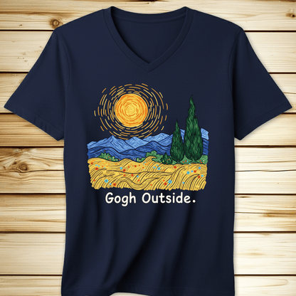 Gogh Outside V-Neck Tshirt - Navy
