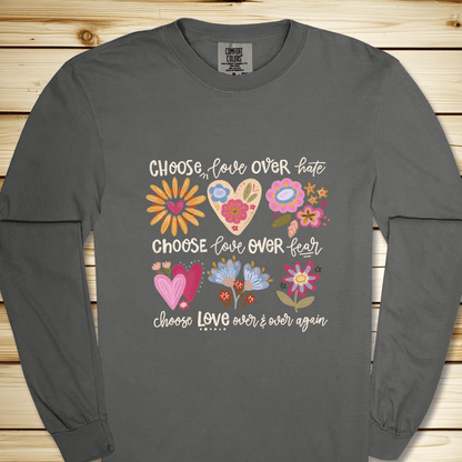 Choose Love Long Sleeve Tshirt - Pepper