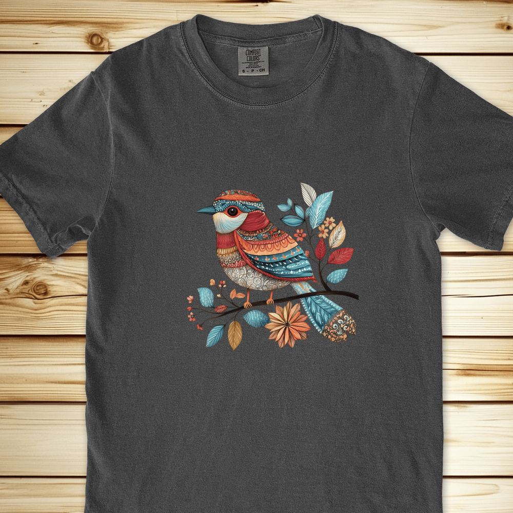 Fancy Pants Bird Relaxed Fit Tee - Pepper
