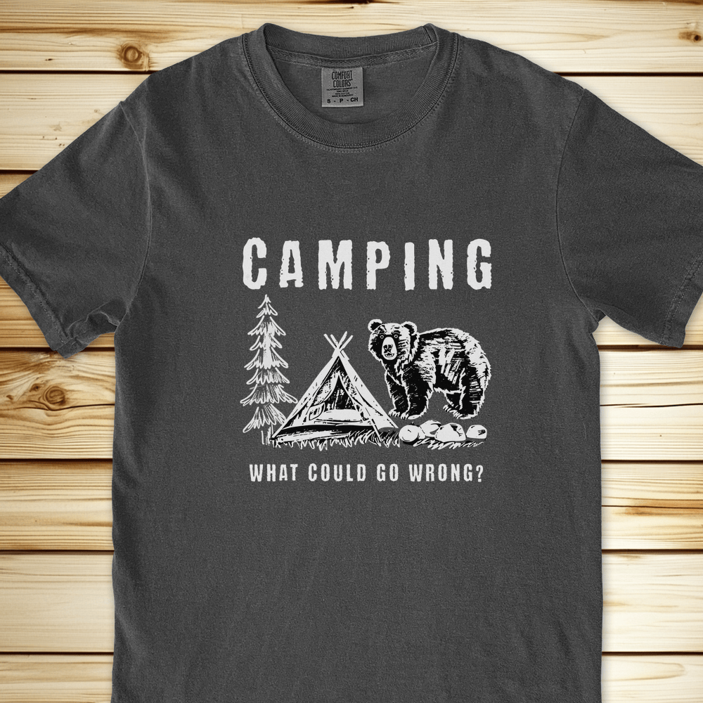 Camping What Could Go Wrong Relaxed Fit Tee - Pepper