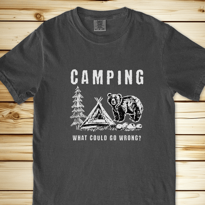 Camping What Could Go Wrong Relaxed Fit Tee - Pepper