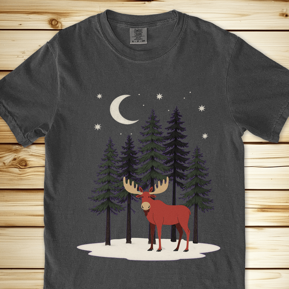 2268 Moose In The Snow Relaxed Fit Tee - Pepper