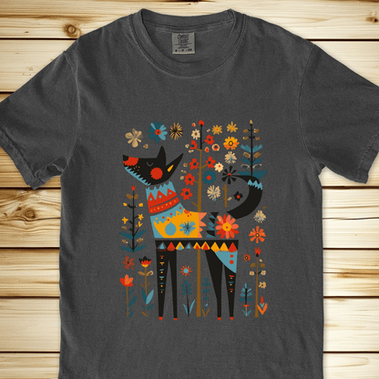 Flower Folklore Dog Relaxed Fit Tee - Pepper