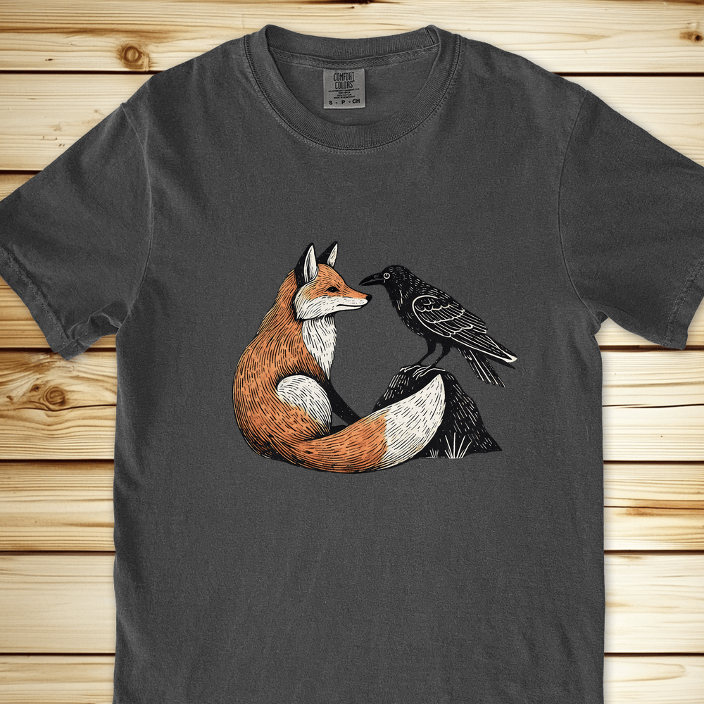 1791 Fox And Crow Relaxed Fit Tee - Pepper