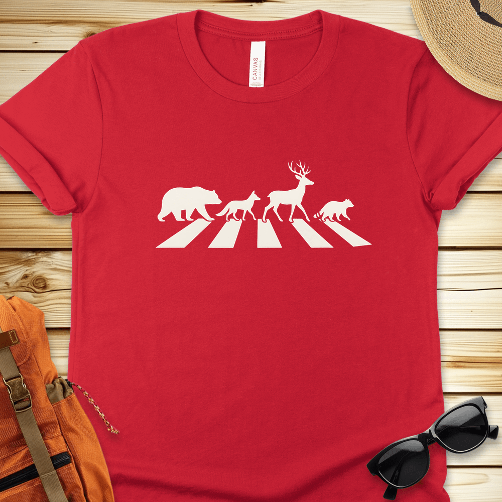 1956 Abbey Road In The Forest Tshirt - Red