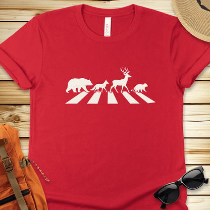1956 Abbey Road In The Forest Tshirt - Red
